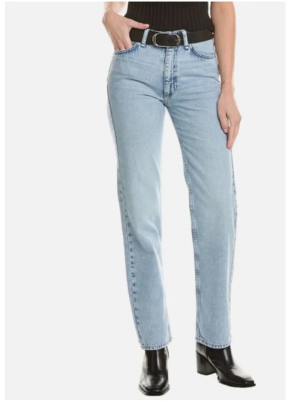 Rag & Bone Hattie Mid Rise Full Length Light Wash Women Size 28 Straight